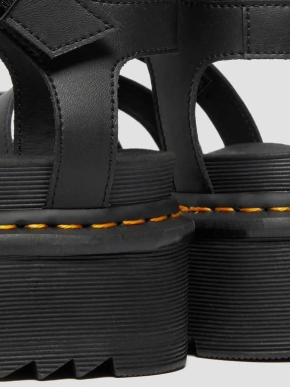 NWOT Dr. Martens Black Leather Platform Sandals